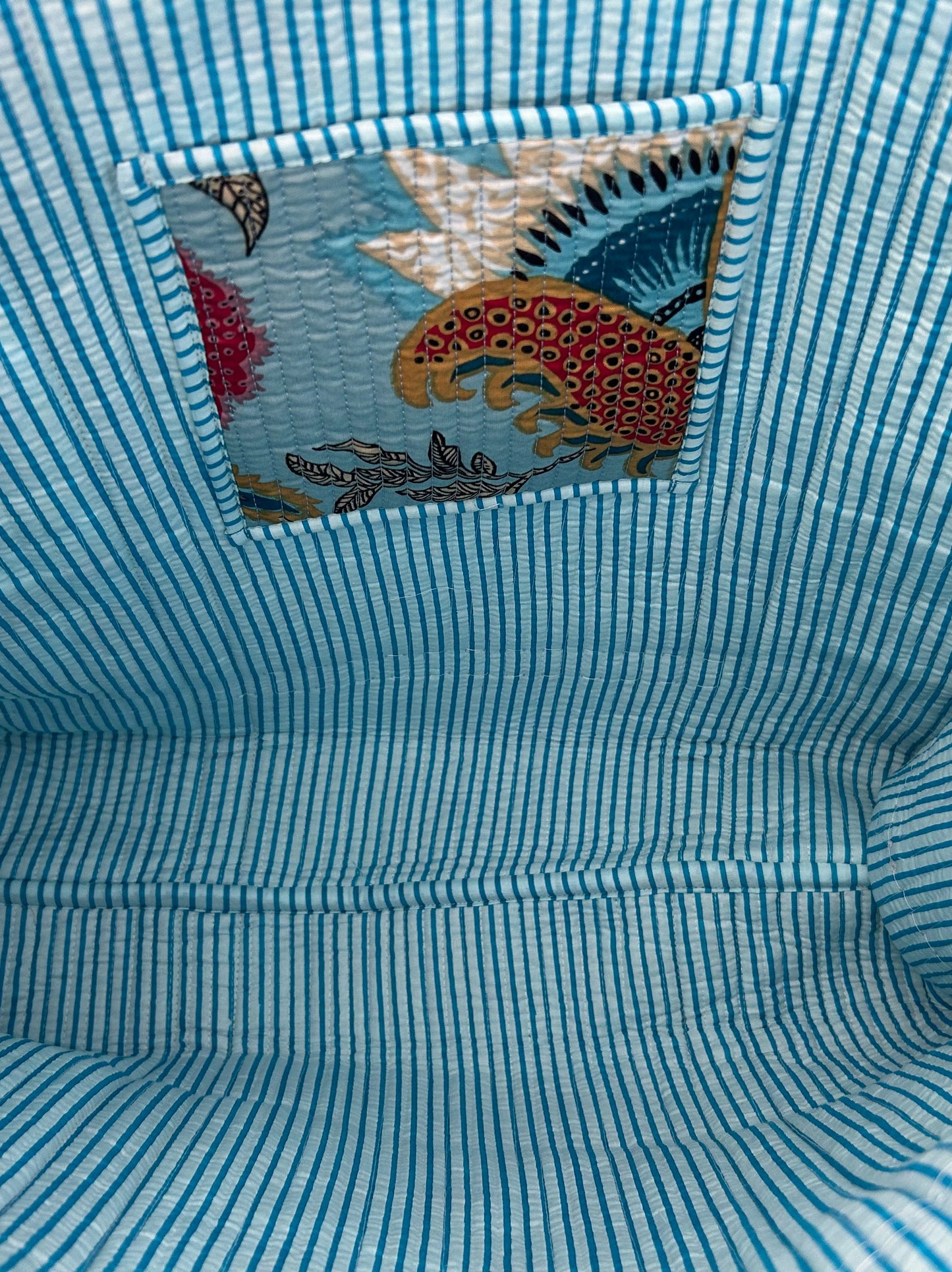 Indian Block Print Tote Bag – The Gower – Handmade Cotton Boho Bag