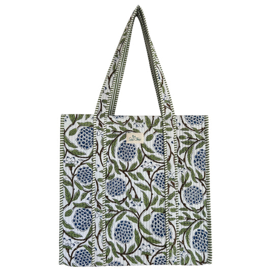 Indian Block Print Tote Bag – The Weymouth Range – Handmade Cotton Boho Bag - XL