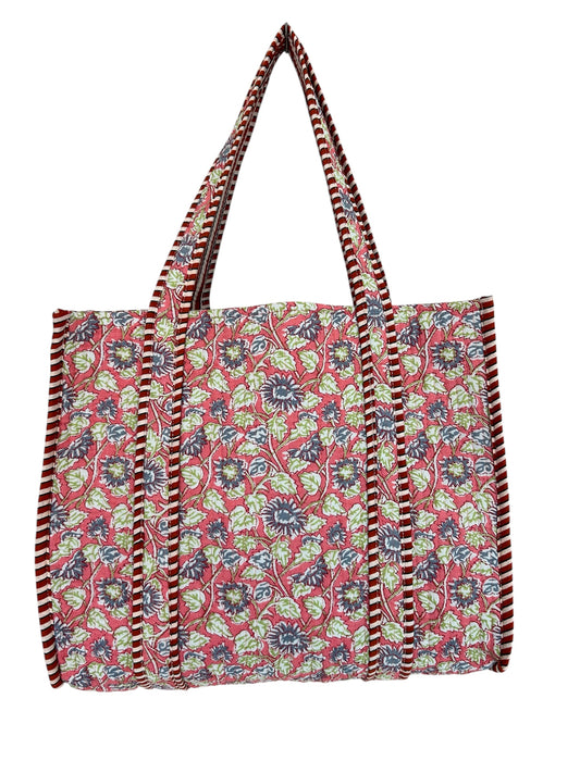 The  Padstow - Block Print Cotton Tote Bag