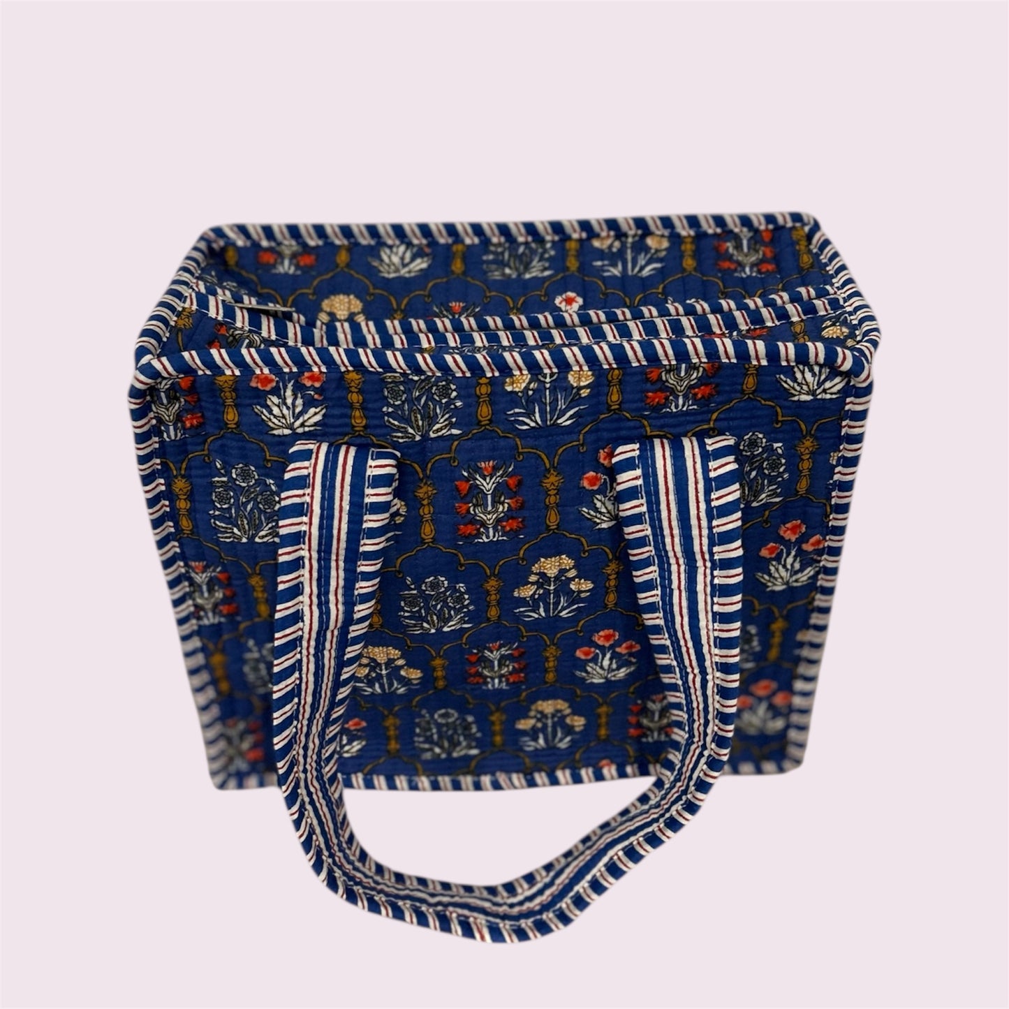 Indian Block Print Tote Bag – The Dartmouth Range – Handmade Cotton Boho Bag - Small