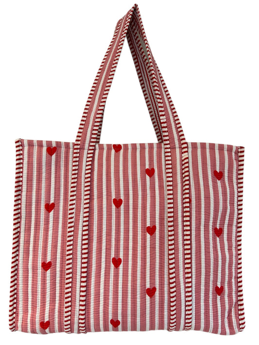 Indian Block Print Tote Bag – The Woking – Handmade Cotton Boho Bag