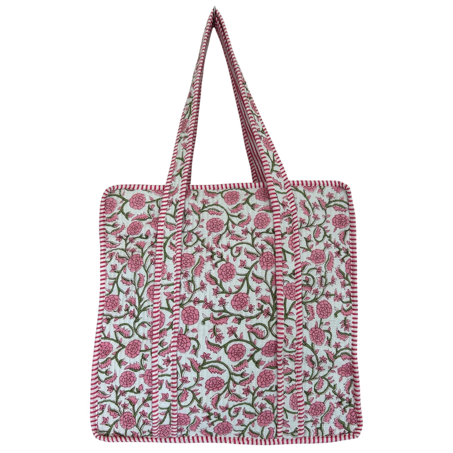 Indian Block Print Tote Bag - Zip – The Watergate Bay – Handmade Cotton Boho Bag