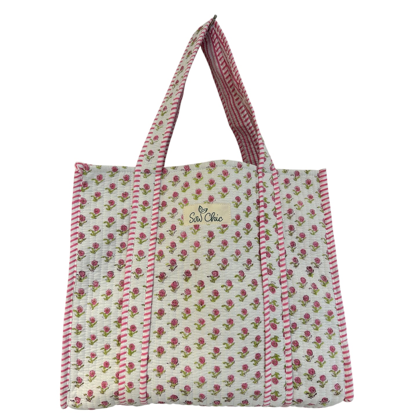 Indian Block Print Tote Bag – The Haslemere Range – Handmade Cotton Boho Bag