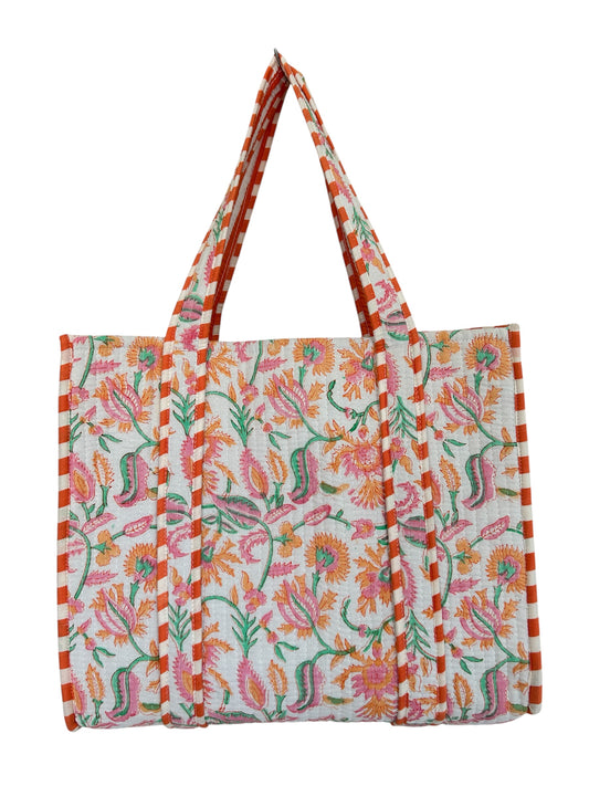 The Chiddingfold - Block Print Cotton Tote Bag