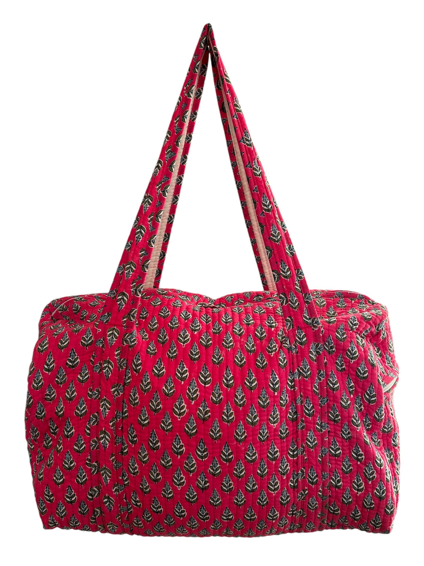 The Sandown - Block Print Cotton Weekend Bag