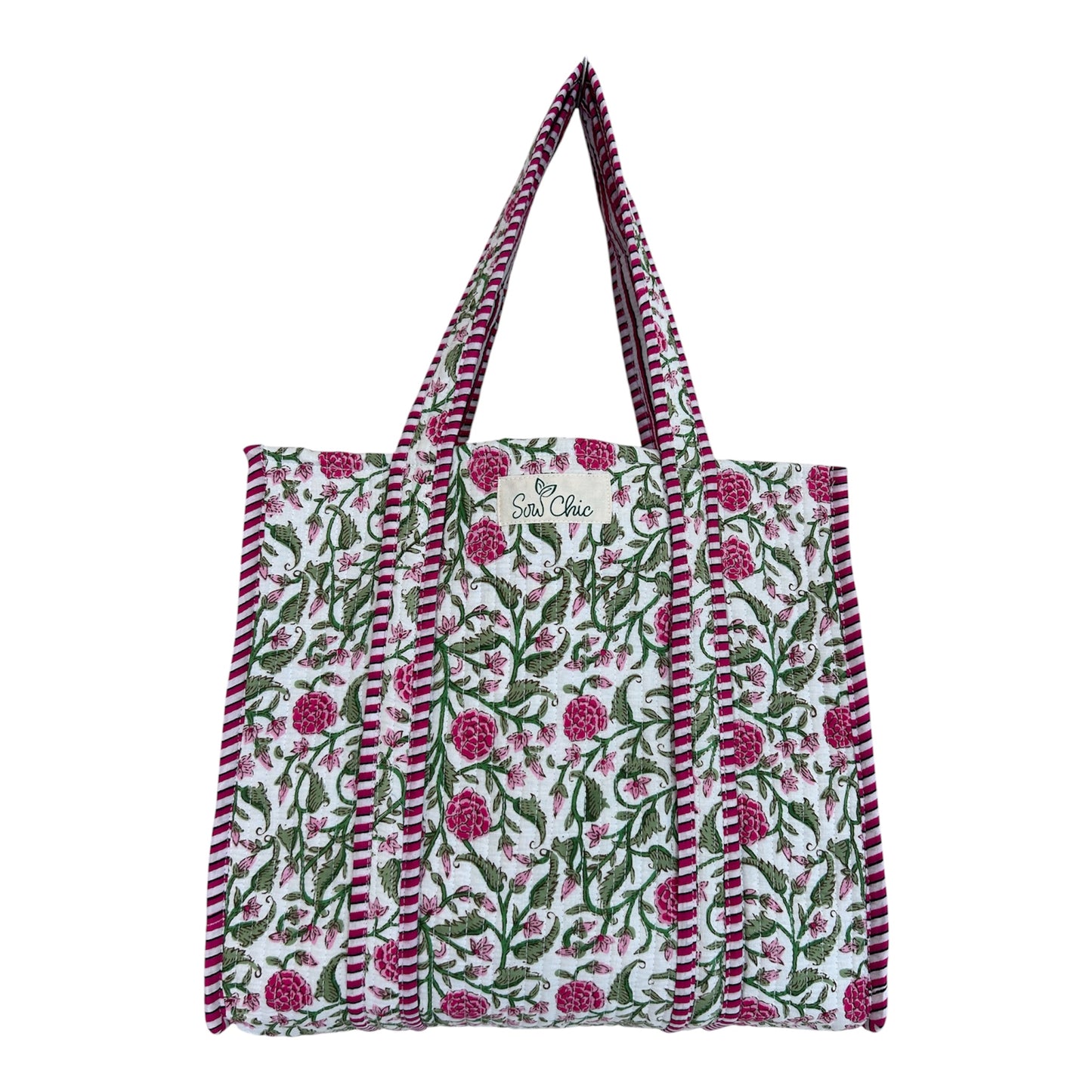 Indian Block Print Tote Bag – The Exmouth Range – Handmade Cotton Boho Bag