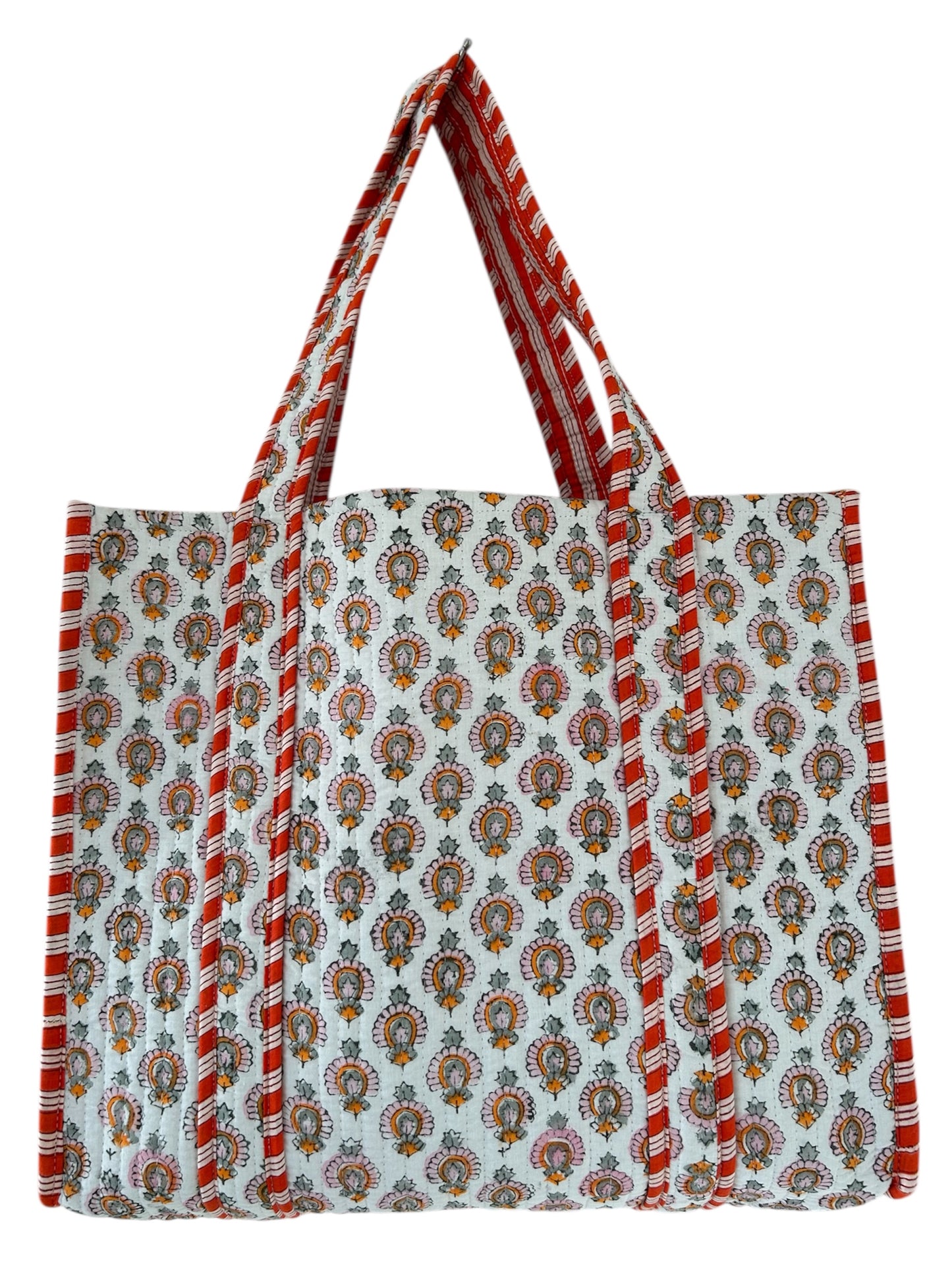 Indian Block Print Tote Bag – The Weybridge Range – Handmade Cotton Boho Bag
