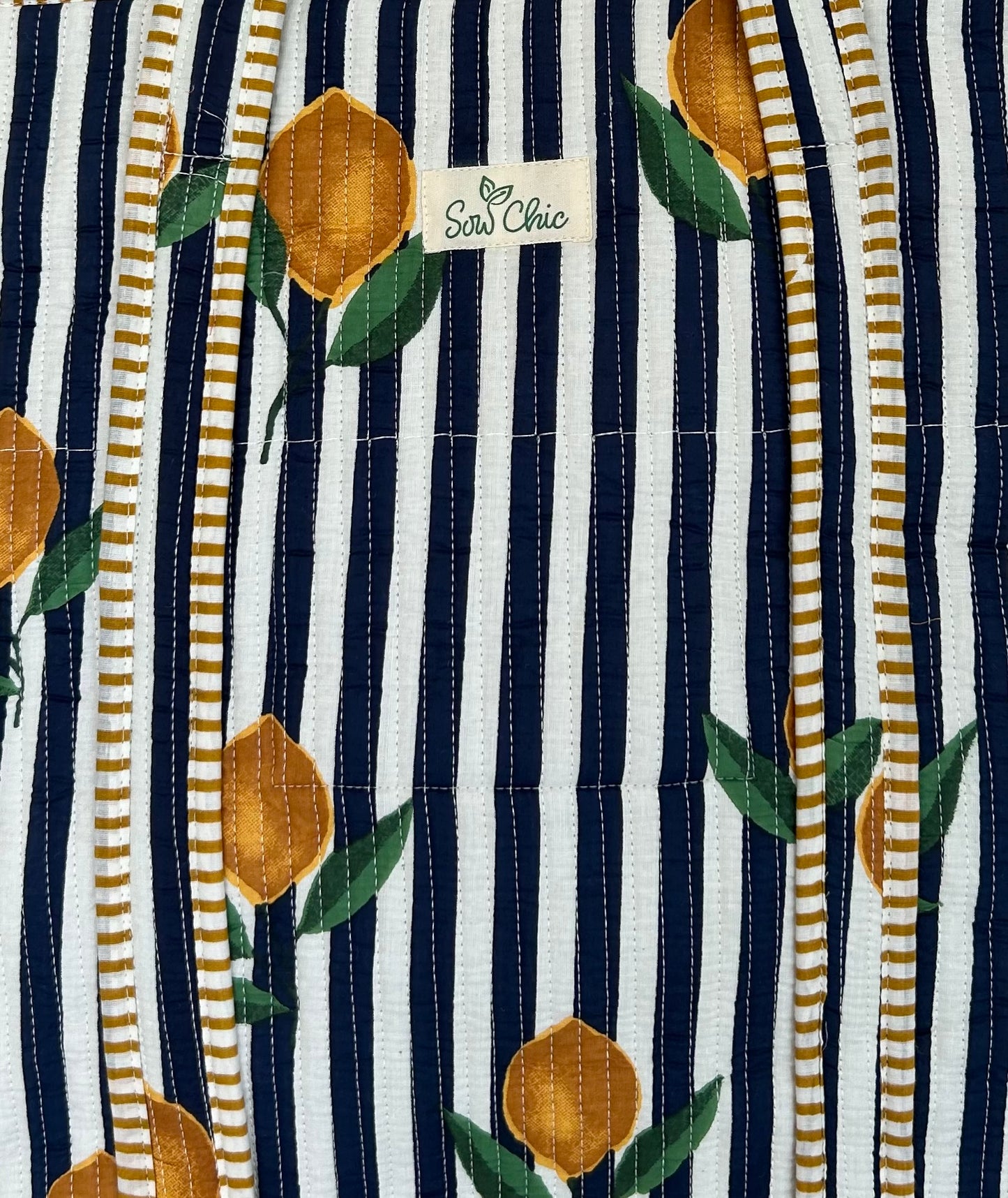 Indian Block Print Tote Bag - Zip – The Lemon Stripe – Handmade Cotton Boho Bag