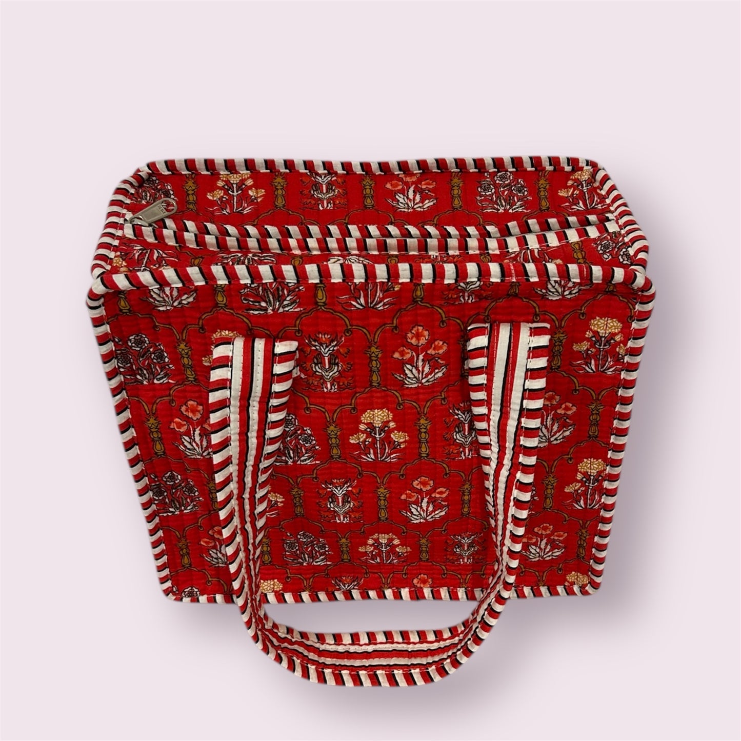 Indian Block Print Tote Bag – The Torquay Range – Handmade Cotton Boho Bag - Small