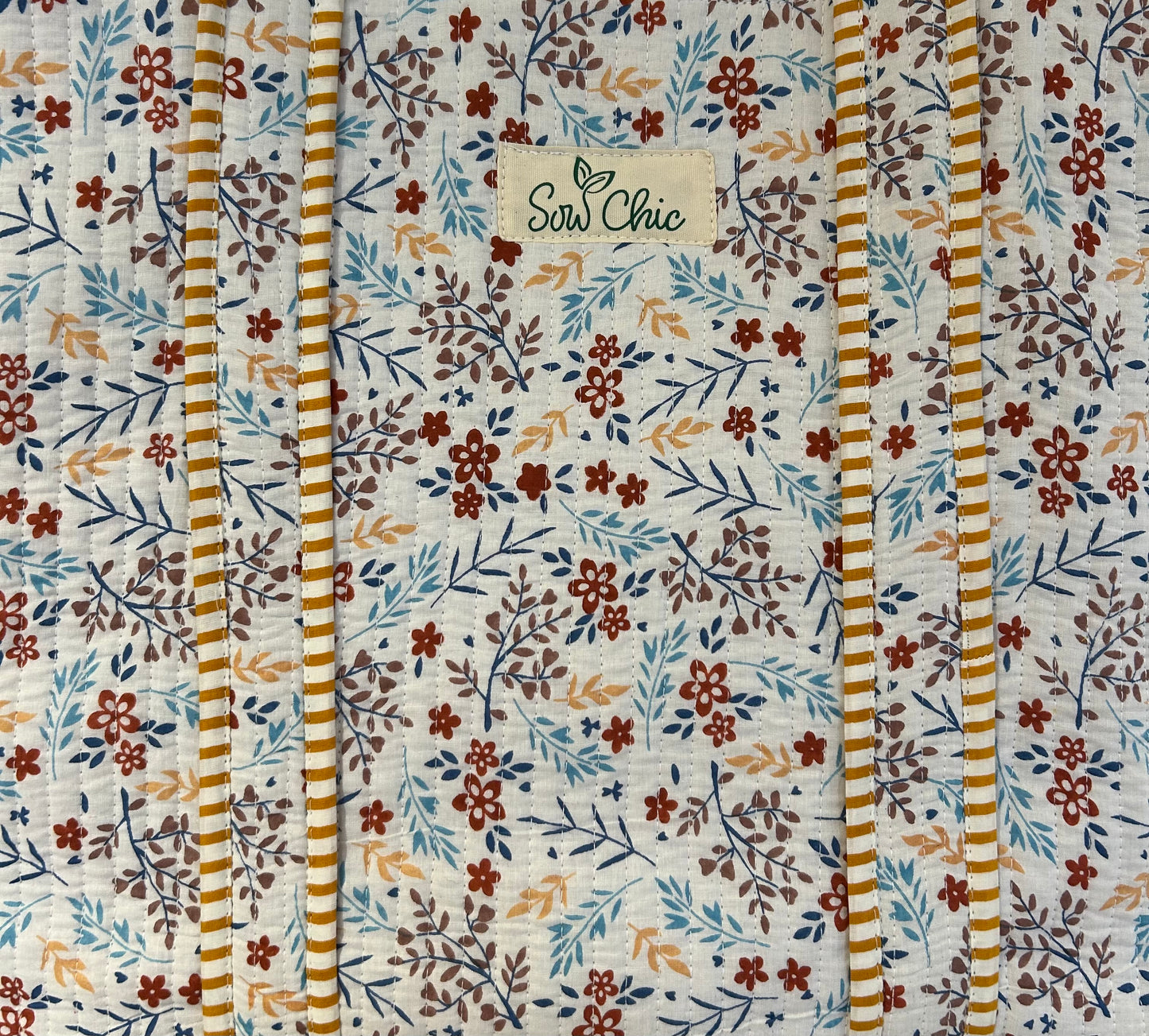 Indian Block Print Tote Bag – The Itchenor Range – Handmade Cotton Boho Bag