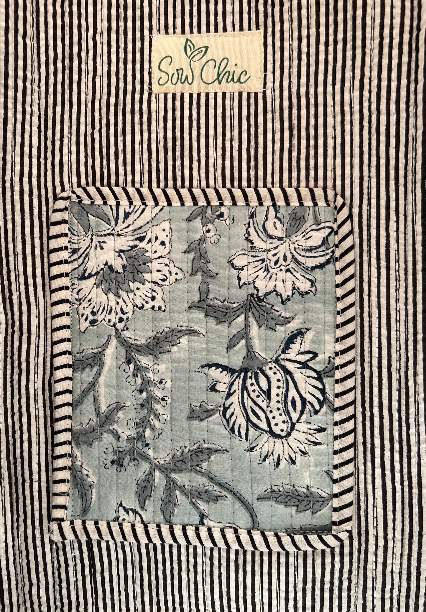 Indian Block Print Tote Bag – The Thorney Island Handmade Cotton Boho Bag