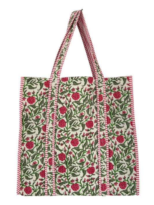 Indian Block Print Tote Bag – The Exmouth Range – Handmade Cotton Boho Bag