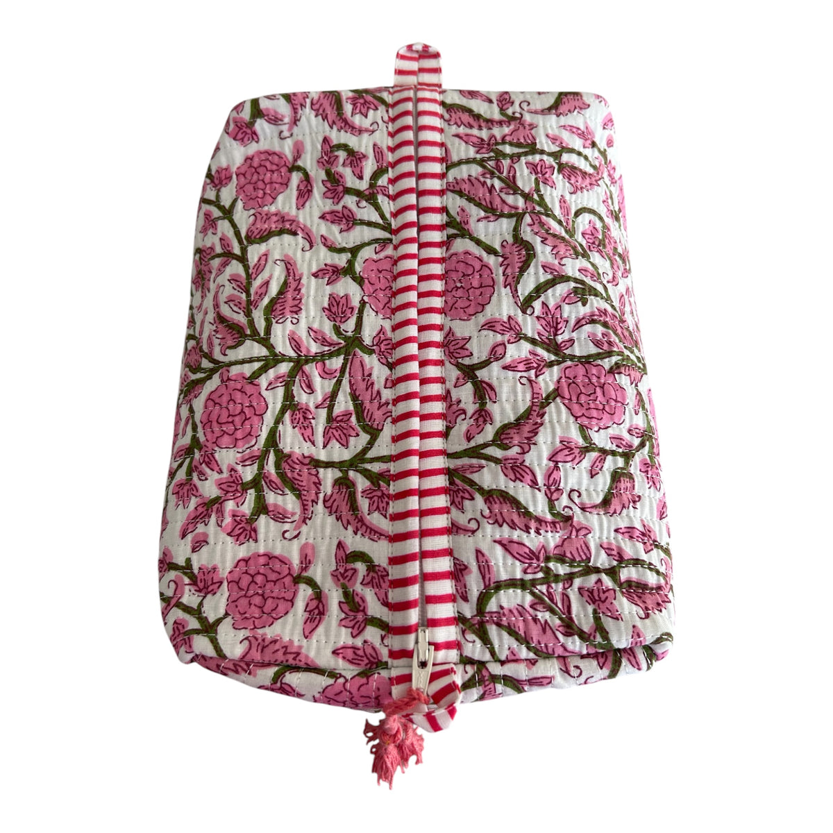 Handmade Indian Block Print Cotton Wash Bag – Travel Toiletry Pouch - The Watergate Bay Range
