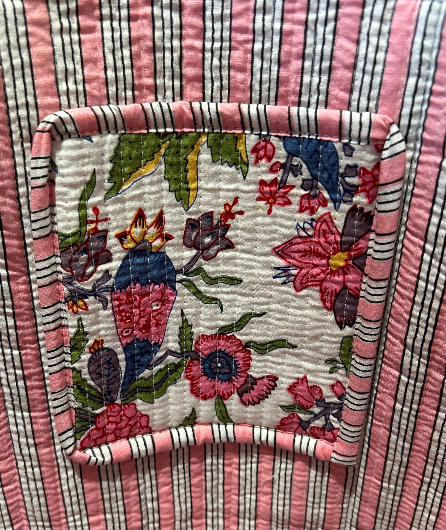 Indian Block Print Tote Bag – The Liphook Range – Handmade Cotton Boho Bag -