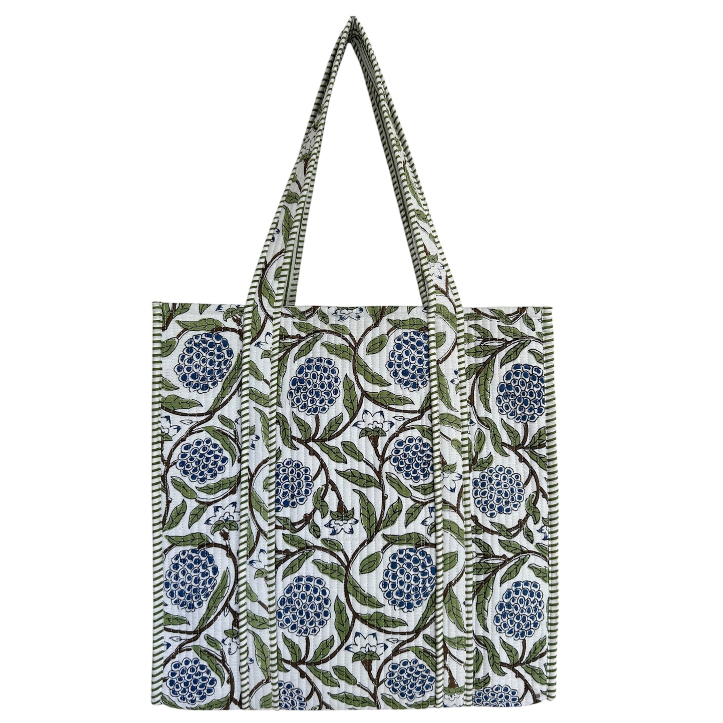 Indian Block Print Tote Bag – The Weymouth Range – Handmade Cotton Boho Bag - XL