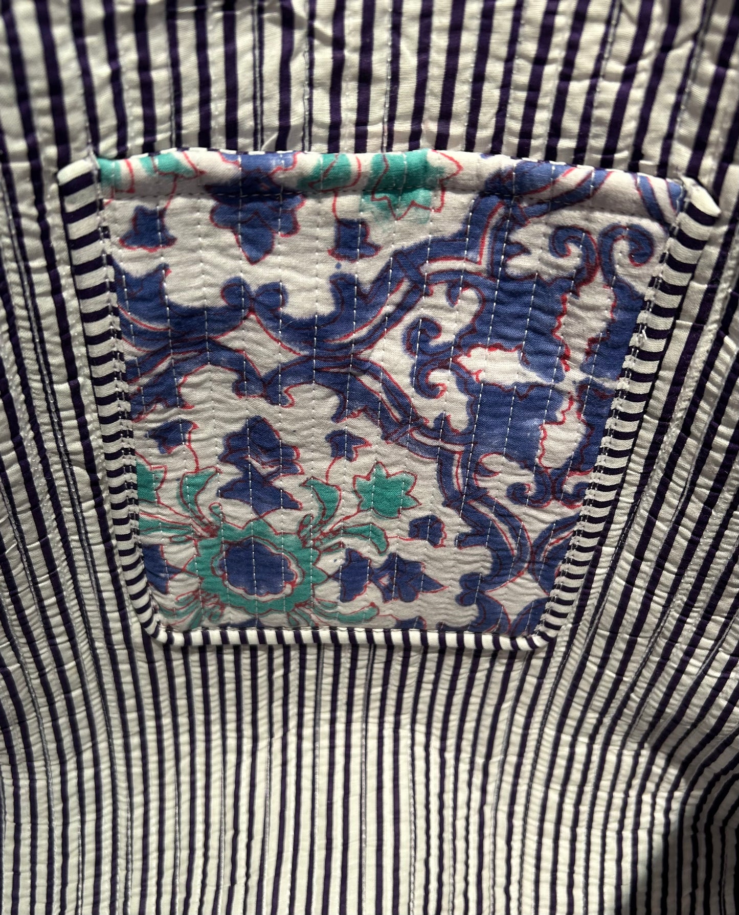 Indian Block Print Tote Bag – The Alton – Handmade Cotton Boho Bag