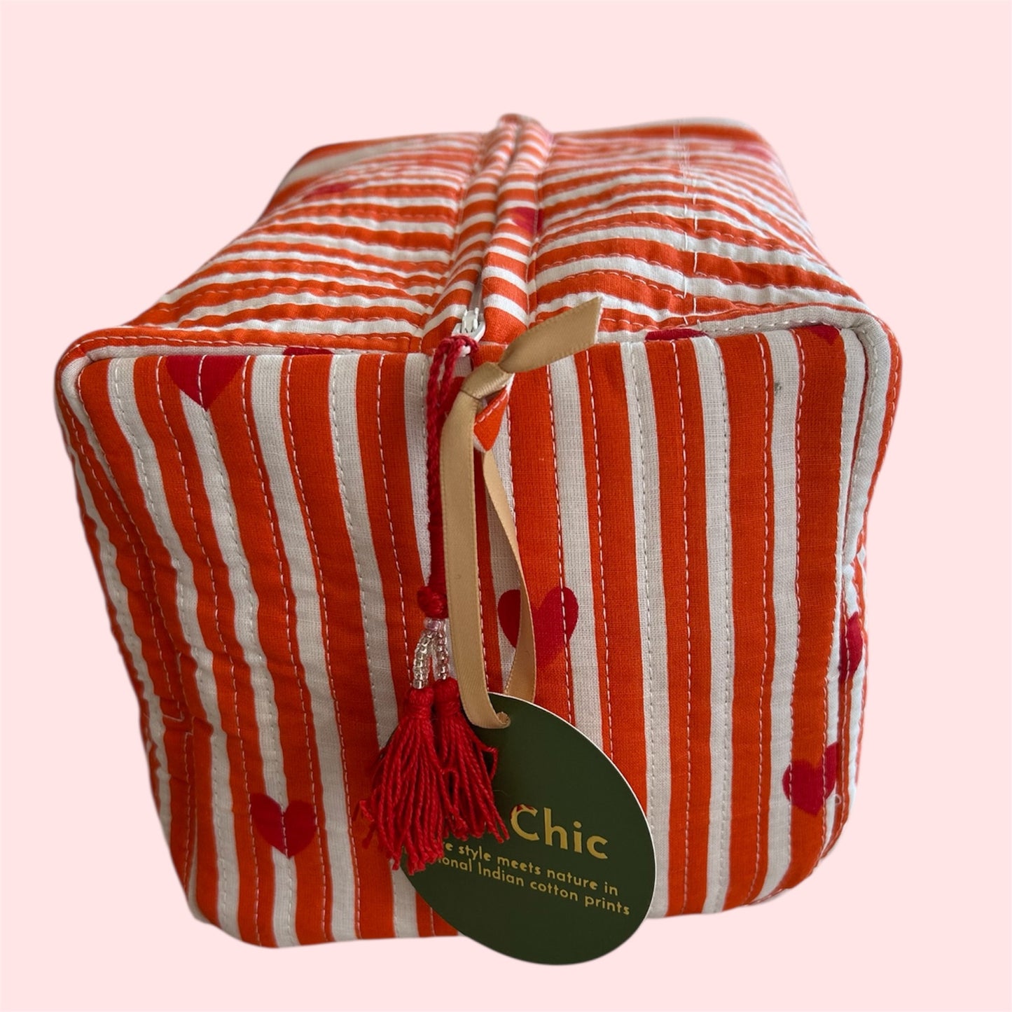 Handmade Indian Block Print Cotton Wash Bag – Travel Toiletry Pouch - The Ryde Range