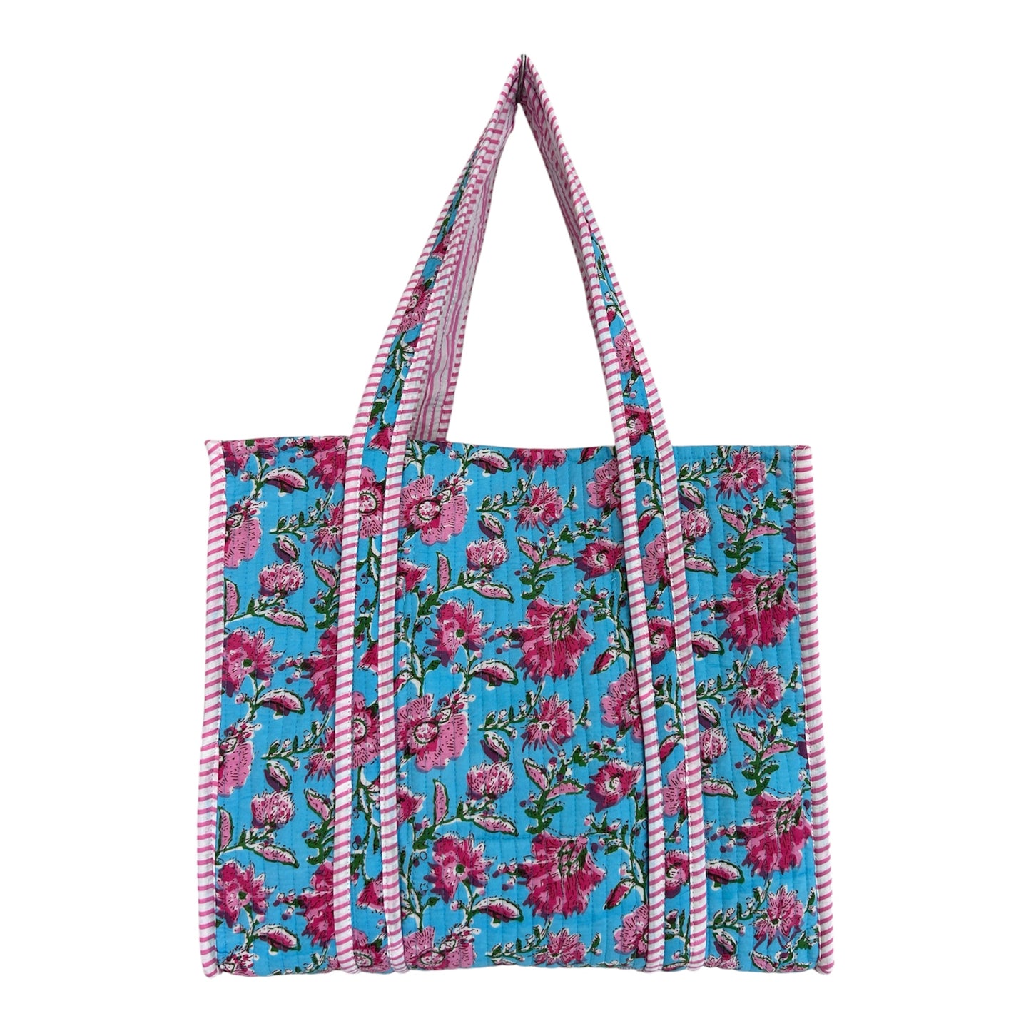Indian Block Print Tote Bag – The Castle Combe– Handmade Cotton Boho Bag